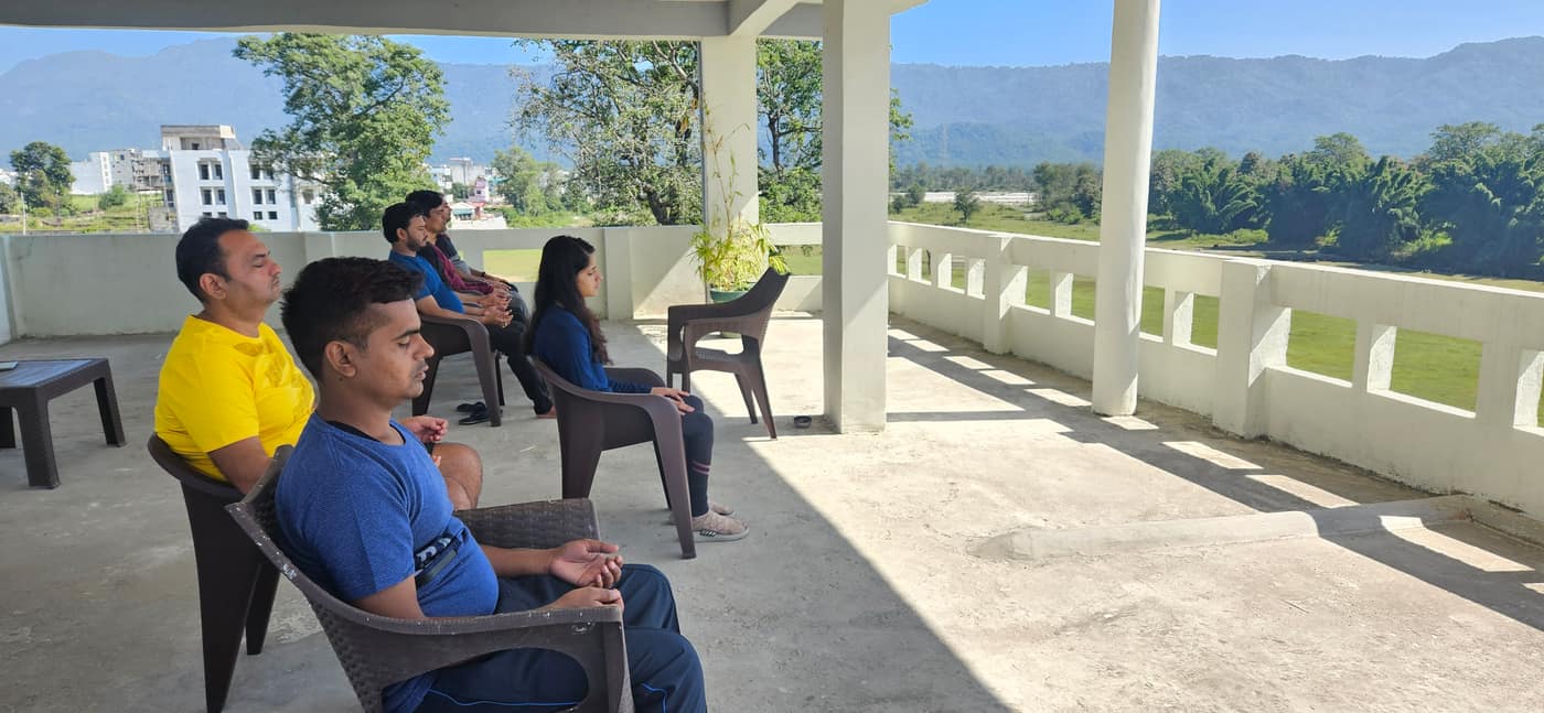 Group meditation session at Light House